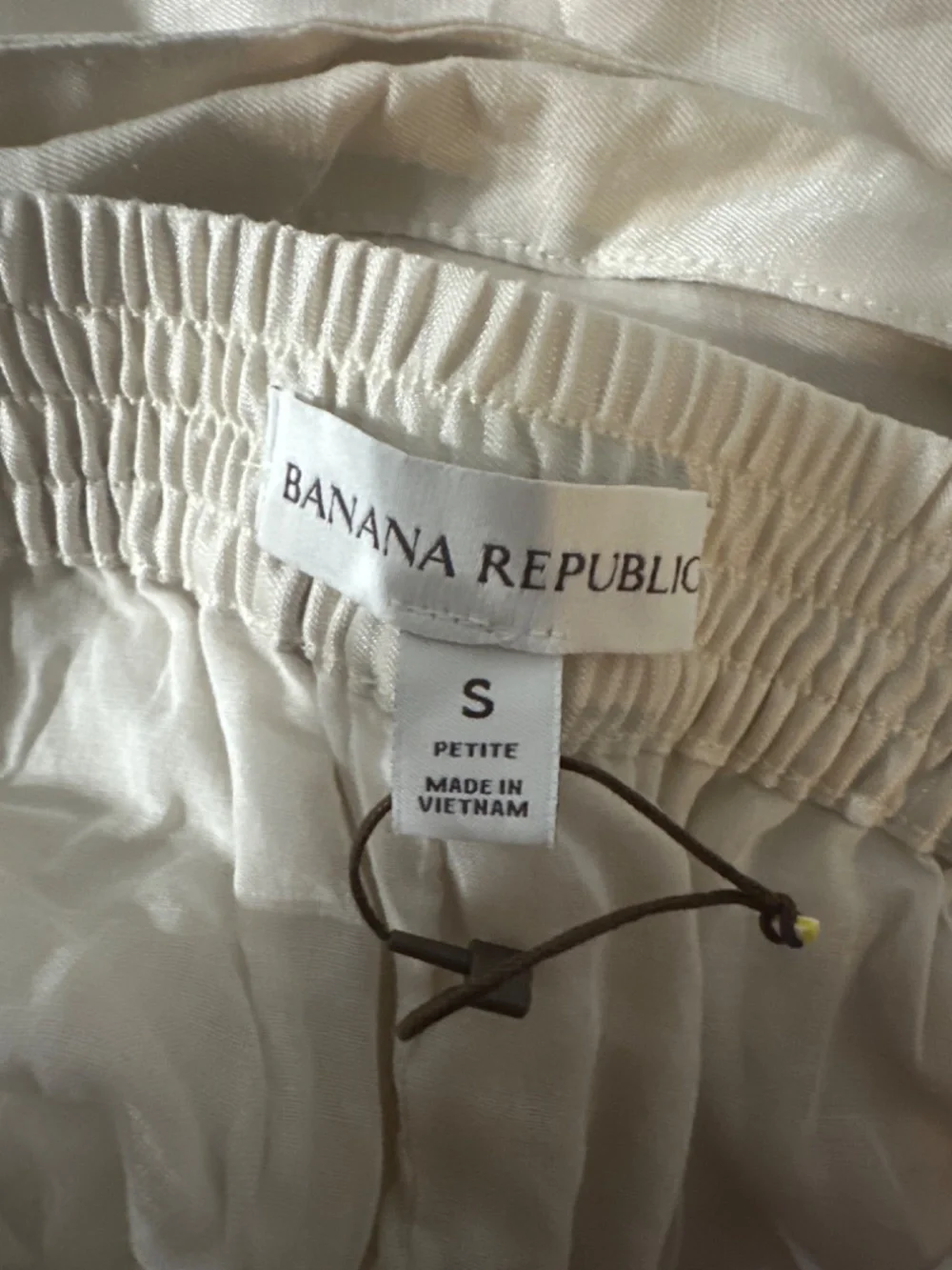 NEW! BANANA REPUBLIC CREAM WHITE VISCOSE-LINEN PALAZZO PANT - 875189 🧵